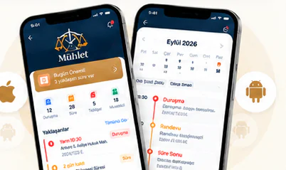 Mühlet mobil uygulama ana sayfa ve takvim ekranları